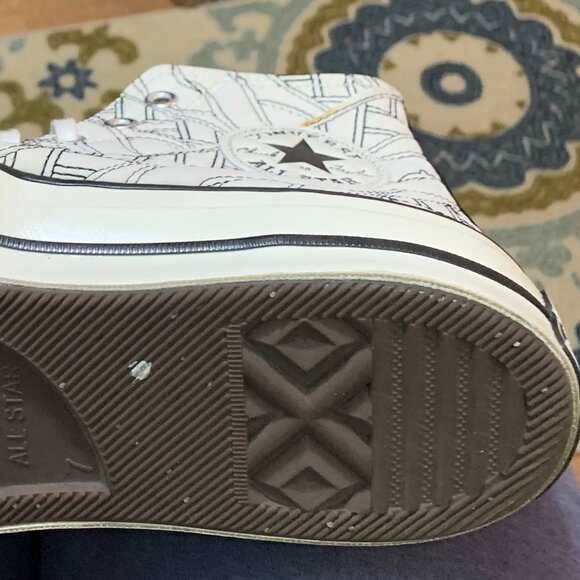 NWOT Quilted Chuck 70 Hi Top Sneakers - Runway Cable - Picture 4 of 4